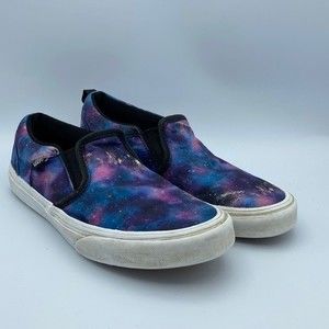 😎💙 Women's Size 6 Asher Galaxy Print Low Top Slip On Canvas Sneakers